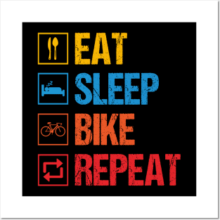 Eat Sleep Bike Repeat Posters and Art